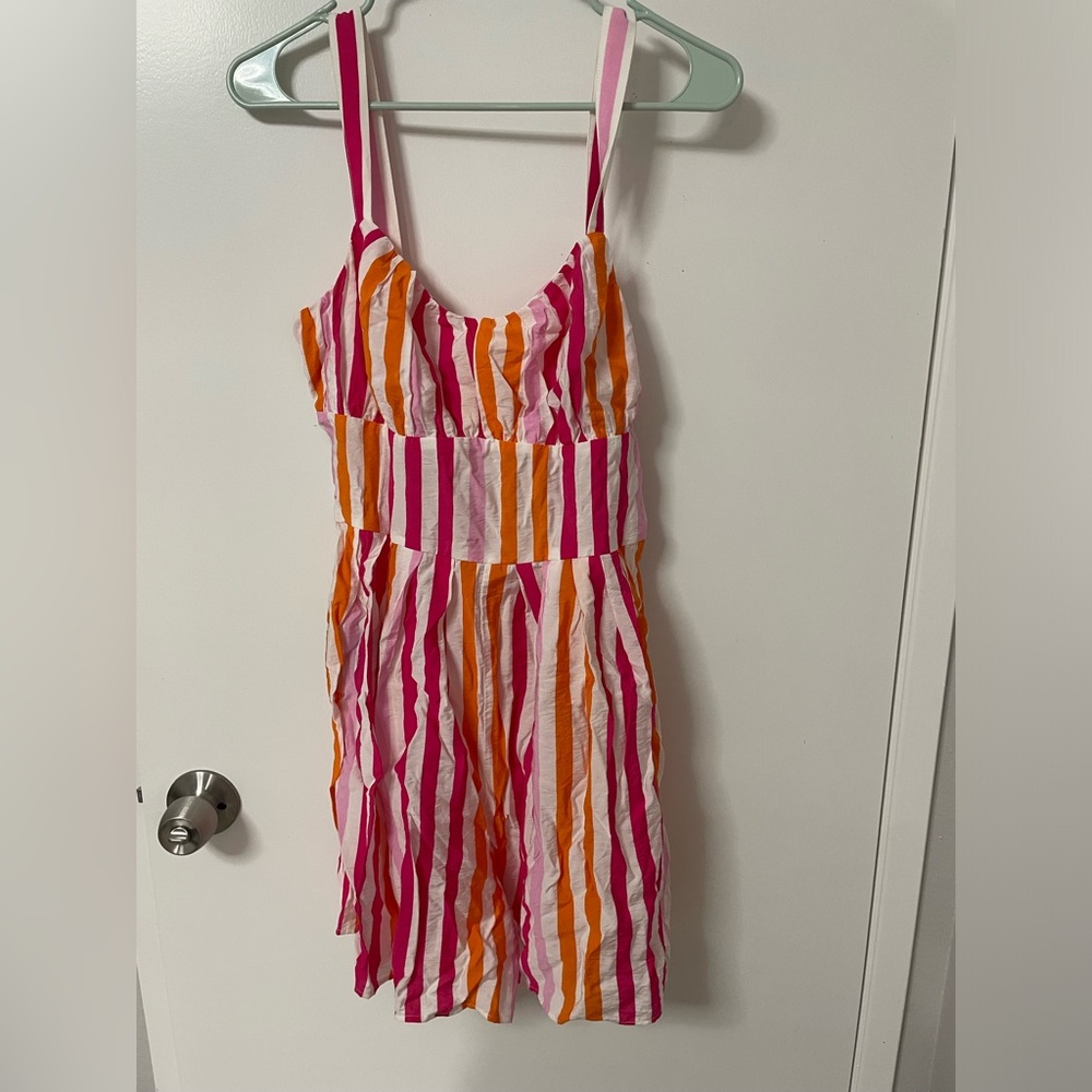BNWT H&M Stripped Colorful Short Jumpsuit Size M